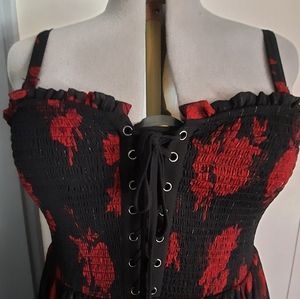 Torrid black and floral 2x dress